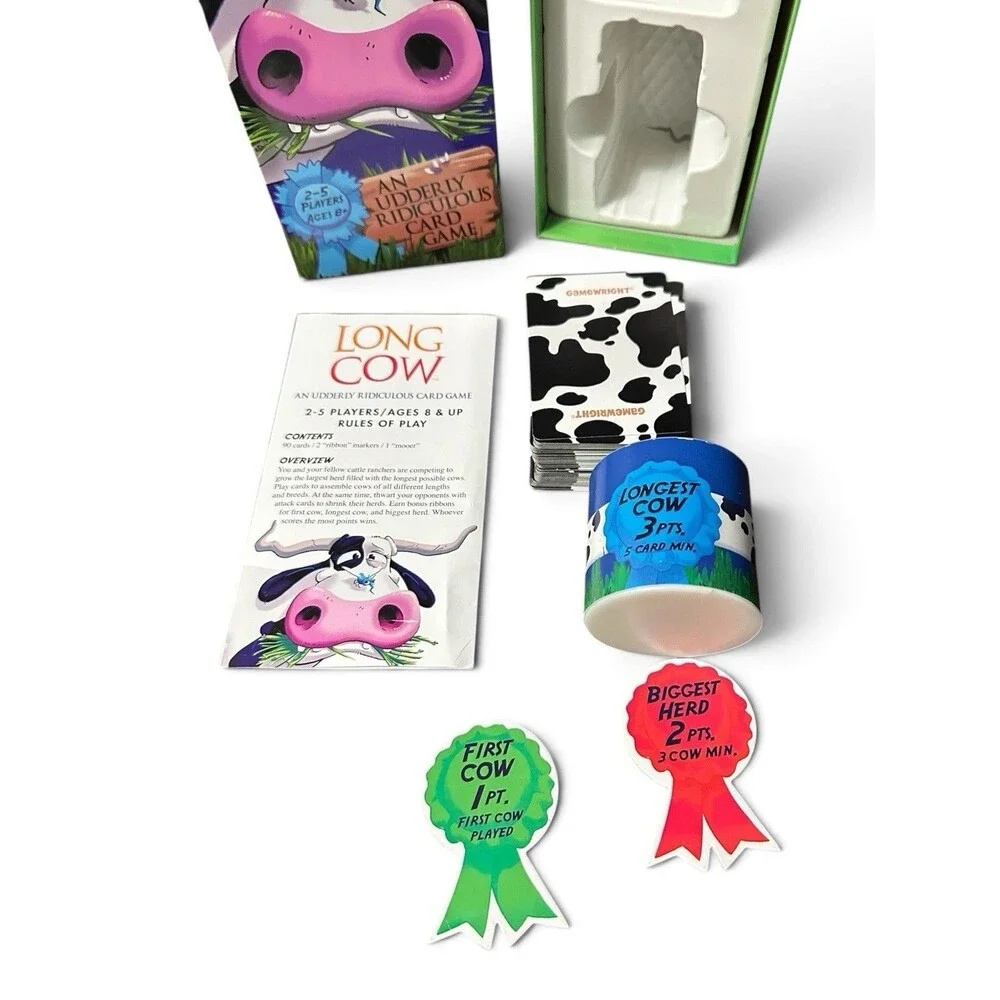 Long Cow an Udderly Ridiculous Card Game COMPLETE  2018 Childrens